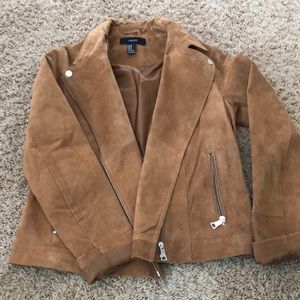 Forever 21 faux suede tan jacket